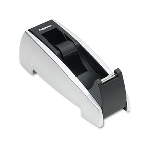 Fellowes® wholesale. Office Suites Desktop Tape Dispenser, 1" Core, Plastic, Heavy Base, Black-silver. HSD Wholesale: Janitorial Supplies, Breakroom Supplies, Office Supplies.