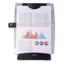 Load image into Gallery viewer, Fellowes® wholesale. Office Suites Desktop Copyholder, Plastic, 150 Sheet Capacity, Black-silver. HSD Wholesale: Janitorial Supplies, Breakroom Supplies, Office Supplies.