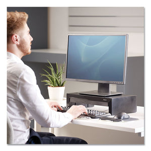 Fellowes® wholesale. Designer Suites Monitor Riser, For 21" Monitors, 16" X 9.38" X 4.38" To 6", Black Pearl, Supports 40 Lbs. HSD Wholesale: Janitorial Supplies, Breakroom Supplies, Office Supplies.