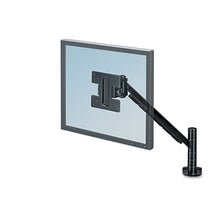 Load image into Gallery viewer, Fellowes® wholesale. Designer Suites Flat Panel Monitor Arm, 180 Degree Rotation, 45 Degree Tilt, 360 Degree Pan, Black, Supports 20 Lb. HSD Wholesale: Janitorial Supplies, Breakroom Supplies, Office Supplies.