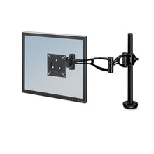 Load image into Gallery viewer, Fellowes® wholesale. Professional Series Depth Adjustable Monitor Arm, 360 Degree Rotation, 37 Degree Tilt, 360 Degree Pan, Black, Supports 24 Lb. HSD Wholesale: Janitorial Supplies, Breakroom Supplies, Office Supplies.