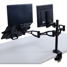 Load image into Gallery viewer, Fellowes® wholesale. Professional Series Depth Adjustable Monitor Arm, 360 Degree Rotation, 37 Degree Tilt, 360 Degree Pan, Black, Supports 24 Lb. HSD Wholesale: Janitorial Supplies, Breakroom Supplies, Office Supplies.