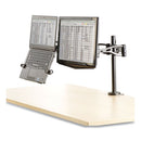 Fellowes® wholesale. Professional Series Depth Adjustable Dual Monitor Arm, 360 Deg Rotation, 37 Deg Tilt, 360 Deg Pan, Black, Supports 24 Lb. HSD Wholesale: Janitorial Supplies, Breakroom Supplies, Office Supplies.