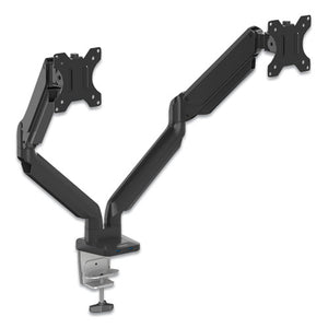 Fellowes® wholesale. Platinum Series Dual Monitor Arm For 27" Monitors, 360 Deg Rotation, +85 Deg--20 Deg Tilt, 360 Deg Pan, Black, Supports 20 Lb. HSD Wholesale: Janitorial Supplies, Breakroom Supplies, Office Supplies.