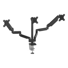 Load image into Gallery viewer, Fellowes® wholesale. Platinum Series Triple Monitor Arm For 27&quot; Monitors, 360 Deg Rotation, +85--20 Deg Tilt, 360 Deg Pan, Black, Supports 20 Lb. HSD Wholesale: Janitorial Supplies, Breakroom Supplies, Office Supplies.