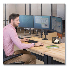 Load image into Gallery viewer, Fellowes® wholesale. Platinum Series Triple Monitor Arm For 27&quot; Monitors, 360 Deg Rotation, +85--20 Deg Tilt, 360 Deg Pan, Black, Supports 20 Lb. HSD Wholesale: Janitorial Supplies, Breakroom Supplies, Office Supplies.