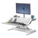 Fellowes® wholesale. Lotus Single Monitor Arm Kit, For 26" Monitors, 180 Degree Rotation, 180 Degree Pan, Silver, Supports 17 Lb. HSD Wholesale: Janitorial Supplies, Breakroom Supplies, Office Supplies.