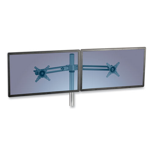 Fellowes® wholesale. Lotus Dual Monitor Arm Kit, For 26" Monitors, Silver, Supports 13 Lb. HSD Wholesale: Janitorial Supplies, Breakroom Supplies, Office Supplies.