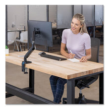 Load image into Gallery viewer, Fellowes® wholesale. Platinum Series Single Monitor Arm, For 30&quot; Monitors, 360 Deg Rotation, 180 Deg Tilt, 360 Deg Pan, Black, Supports 20 Lb. HSD Wholesale: Janitorial Supplies, Breakroom Supplies, Office Supplies.