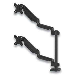 Fellowes® wholesale. Platinum Series Dual Stacking Arm For 27" Monitors, 360 Deg Rotation, 180 Deg Tilt, 360 Deg Pan, Black, Supports 22 Lb. HSD Wholesale: Janitorial Supplies, Breakroom Supplies, Office Supplies.