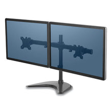 Load image into Gallery viewer, Fellowes® wholesale. Professional Series Freestanding Dual Horizontal Monitor Arm, For 30&quot; Monitors, 35.75&quot; X 11&quot; X 18.25&quot;, Black, Supports 17 Lb. HSD Wholesale: Janitorial Supplies, Breakroom Supplies, Office Supplies.