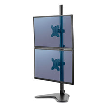 Load image into Gallery viewer, Fellowes® wholesale. Professional Series Freestanding Dual Stacking Monitor Arm, For 32&quot; Monitors, 15.3&quot; X 35.5&quot; X 11&quot;, Black, Supports 17 Lb. HSD Wholesale: Janitorial Supplies, Breakroom Supplies, Office Supplies.