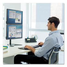 Load image into Gallery viewer, Fellowes® wholesale. Professional Series Freestanding Dual Stacking Monitor Arm, For 32&quot; Monitors, 15.3&quot; X 35.5&quot; X 11&quot;, Black, Supports 17 Lb. HSD Wholesale: Janitorial Supplies, Breakroom Supplies, Office Supplies.