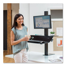 Load image into Gallery viewer, Fellowes® wholesale. Lotus Ve Sit-stand Workstation, 29&quot; X 28.5&quot; X 27.5&quot; To 42.5&quot;, Black. HSD Wholesale: Janitorial Supplies, Breakroom Supplies, Office Supplies.