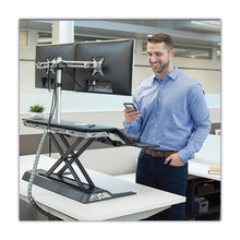 Load image into Gallery viewer, Fellowes® wholesale. Lotus Dx Sit-stand Workstation, 32.75&quot; X 24.25&quot; X 5.5&quot; To 22.5&quot;, Black. HSD Wholesale: Janitorial Supplies, Breakroom Supplies, Office Supplies.