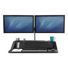 Load image into Gallery viewer, Fellowes® wholesale. Lotus Dx Sit-stand Workstation, 32.75&quot; X 24.25&quot; X 5.5&quot; To 22.5&quot;, Black. HSD Wholesale: Janitorial Supplies, Breakroom Supplies, Office Supplies.