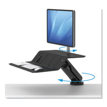 Load image into Gallery viewer, Fellowes® wholesale. Lotus Rt Sit-stand Workstation, 48&quot; X 30&quot; X 42.2&quot; To 49.2&quot;, Black. HSD Wholesale: Janitorial Supplies, Breakroom Supplies, Office Supplies.