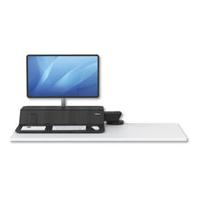 Load image into Gallery viewer, Fellowes® wholesale. Lotus Rt Sit-stand Workstation, 48&quot; X 30&quot; X 42.2&quot; To 49.2&quot;, Black. HSD Wholesale: Janitorial Supplies, Breakroom Supplies, Office Supplies.