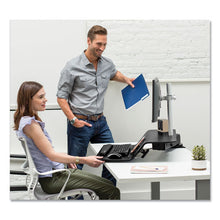 Load image into Gallery viewer, Fellowes® wholesale. Lotus Rt Sit-stand Workstation, 48&quot; X 30&quot; X 42.2&quot; To 49.2&quot;, Black. HSD Wholesale: Janitorial Supplies, Breakroom Supplies, Office Supplies.