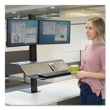 Load image into Gallery viewer, Fellowes® wholesale. Lotus Ve Sit-stand Workstation - Dual, 29&quot; X 28.5&quot; X 42.5&quot;, Black. HSD Wholesale: Janitorial Supplies, Breakroom Supplies, Office Supplies.