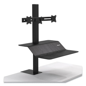 Fellowes® wholesale. Lotus Ve Sit-stand Workstation - Dual, 29" X 28.5" X 42.5", Black. HSD Wholesale: Janitorial Supplies, Breakroom Supplies, Office Supplies.