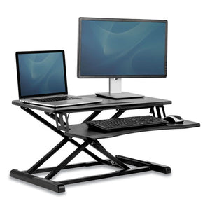 Fellowes® wholesale. Corsivo Sit-stand Workstation, 31.5" X 24.25" X 16", Black. HSD Wholesale: Janitorial Supplies, Breakroom Supplies, Office Supplies.