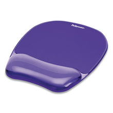 Load image into Gallery viewer, Fellowes® wholesale. Gel Crystals Mouse Pad With Wrist Rest, 7.87&quot; X 9.18&quot;, Purple. HSD Wholesale: Janitorial Supplies, Breakroom Supplies, Office Supplies.