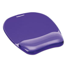 Load image into Gallery viewer, Fellowes® wholesale. Gel Crystals Mouse Pad With Wrist Rest, 7.87&quot; X 9.18&quot;, Purple. HSD Wholesale: Janitorial Supplies, Breakroom Supplies, Office Supplies.