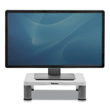 Load image into Gallery viewer, Fellowes® wholesale. Standard Monitor Riser, For 21&quot; Monitors, 13.38&quot; X 13.63&quot; X 2&quot; To 4&quot;, Platinum-graphite, Supports 60 Lbs. HSD Wholesale: Janitorial Supplies, Breakroom Supplies, Office Supplies.