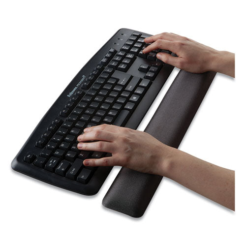 Fellowes® wholesale. Gel Keyboard Wrist Rest, 18.5" X 2.75", Graphite. HSD Wholesale: Janitorial Supplies, Breakroom Supplies, Office Supplies.