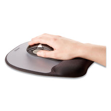 Load image into Gallery viewer, Fellowes® wholesale. Memory Foam Mouse Pad Wrist Rest, 7 15-16 X 9 1-4, Black-silver. HSD Wholesale: Janitorial Supplies, Breakroom Supplies, Office Supplies.