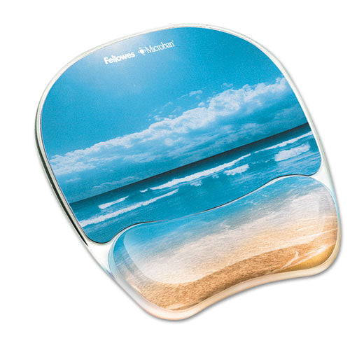 Fellowes® wholesale. Gel Mouse Pad W-wrist Rest, Photo, 7 7-8 X 9 1-4, Sandy Beach. HSD Wholesale: Janitorial Supplies, Breakroom Supplies, Office Supplies.
