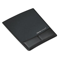 Fellowes® wholesale. Ergonomic Memory Foam Wrist Rest W-attached Mouse Pad, Black. HSD Wholesale: Janitorial Supplies, Breakroom Supplies, Office Supplies.