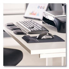 Load image into Gallery viewer, Fellowes® wholesale. Ergonomic Memory Foam Wrist Support W-attached Mouse Pad, Black. HSD Wholesale: Janitorial Supplies, Breakroom Supplies, Office Supplies.