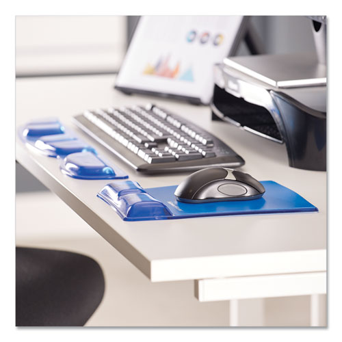 Fellowes® wholesale. Gel Wrist Support W-attached Mouse Pad, Blue. HSD Wholesale: Janitorial Supplies, Breakroom Supplies, Office Supplies.