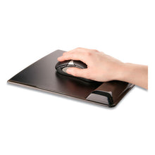 Load image into Gallery viewer, Fellowes® wholesale. Gel Wrist Support W-attached Mouse Pad, Black. HSD Wholesale: Janitorial Supplies, Breakroom Supplies, Office Supplies.