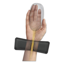 Load image into Gallery viewer, Fellowes® wholesale. Gel Wrist Support W-attached Mouse Pad, Black. HSD Wholesale: Janitorial Supplies, Breakroom Supplies, Office Supplies.