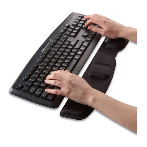 Fellowes® wholesale. Gel Keyboard Palm Support, Black. HSD Wholesale: Janitorial Supplies, Breakroom Supplies, Office Supplies.