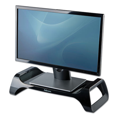 Fellowes® wholesale. I-spire Series Monitor Lift, 20" X 8.88" X 4.88", Black, Supports 25 Lbs. HSD Wholesale: Janitorial Supplies, Breakroom Supplies, Office Supplies.