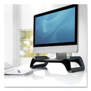 Fellowes® wholesale. I-spire Series Monitor Lift, 20" X 8.88" X 4.88", Black, Supports 25 Lbs. HSD Wholesale: Janitorial Supplies, Breakroom Supplies, Office Supplies.