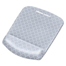 Load image into Gallery viewer, Fellowes® wholesale. Plushtouch Mouse Pad With Wrist Rest, 7 1-4 X 9 3-8 X 1, Gray-white Lattice. HSD Wholesale: Janitorial Supplies, Breakroom Supplies, Office Supplies.