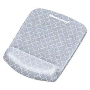 Fellowes® wholesale. Plushtouch Mouse Pad With Wrist Rest, 7 1-4 X 9 3-8 X 1, Gray-white Lattice. HSD Wholesale: Janitorial Supplies, Breakroom Supplies, Office Supplies.