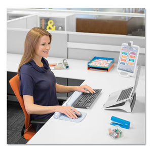 Fellowes® wholesale. Plushtouch Mouse Pad With Wrist Rest, 7 1-4 X 9 3-8 X 1, Gray-white Lattice. HSD Wholesale: Janitorial Supplies, Breakroom Supplies, Office Supplies.