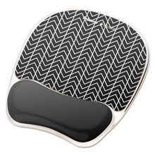 Load image into Gallery viewer, Fellowes® wholesale. Photo Gel Wrist Rest With Microban, 7 7-8 X 9 1-4 X 7-8, Black-white. HSD Wholesale: Janitorial Supplies, Breakroom Supplies, Office Supplies.