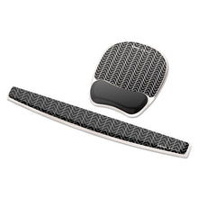 Load image into Gallery viewer, Fellowes® wholesale. Photo Gel Wrist Rest With Microban, 7 7-8 X 9 1-4 X 7-8, Black-white. HSD Wholesale: Janitorial Supplies, Breakroom Supplies, Office Supplies.