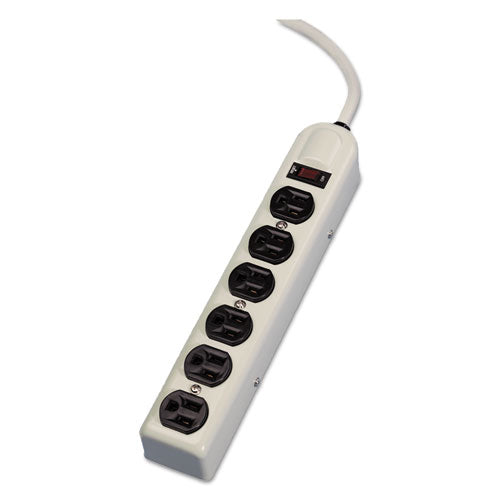 Fellowes® wholesale. Six-outlet Metal Power Strip, 120v, 6 Ft Cord, 12.19 X 2.5 X 1.38, Platinum. HSD Wholesale: Janitorial Supplies, Breakroom Supplies, Office Supplies.