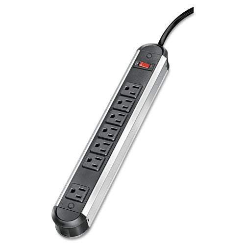 Fellowes® wholesale. 7-outlet Metal Power Strip,125v, 12 Ft Cord, 2.13 X 14.25 X 1.75, Black-silver. HSD Wholesale: Janitorial Supplies, Breakroom Supplies, Office Supplies.