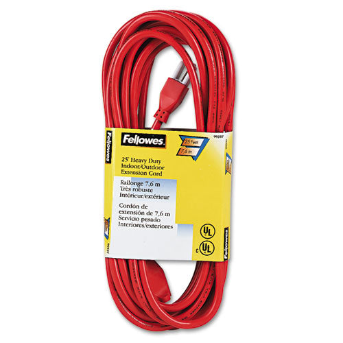 Fellowes® wholesale. Indoor-outdoor Heavy-duty 3-prong Plug Extension Cord, 1-outlet, 25ft, Orange. HSD Wholesale: Janitorial Supplies, Breakroom Supplies, Office Supplies.