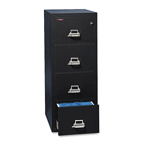 FireKing® wholesale. Four-drawer Vertical File, 20.81w X 31.56d X 52.75h, Ul 350 Degree For Fire, Legal, Black. HSD Wholesale: Janitorial Supplies, Breakroom Supplies, Office Supplies.