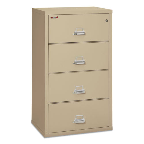 FireKing® wholesale. Four-drawer Lateral File, 31.13w X 22.13d X 52.75h, Ul Listed 350 Degree, Letter-legal, Parchment. HSD Wholesale: Janitorial Supplies, Breakroom Supplies, Office Supplies.